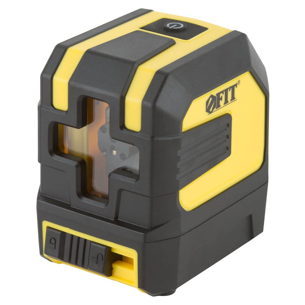 Уровень лазерный самоуспокаивающийся, красные лучи, крест, диапазон 15 м, без треноги, чехол FIT 18630