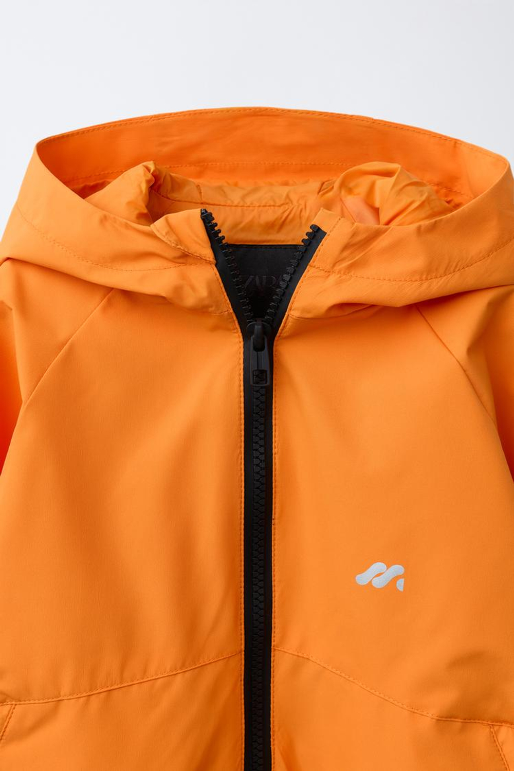 ZARA ВЕТРОВКА-ДОЖДЕВИК С ЛОГОТИПОМ, ОРАНЖЕВЫЙ