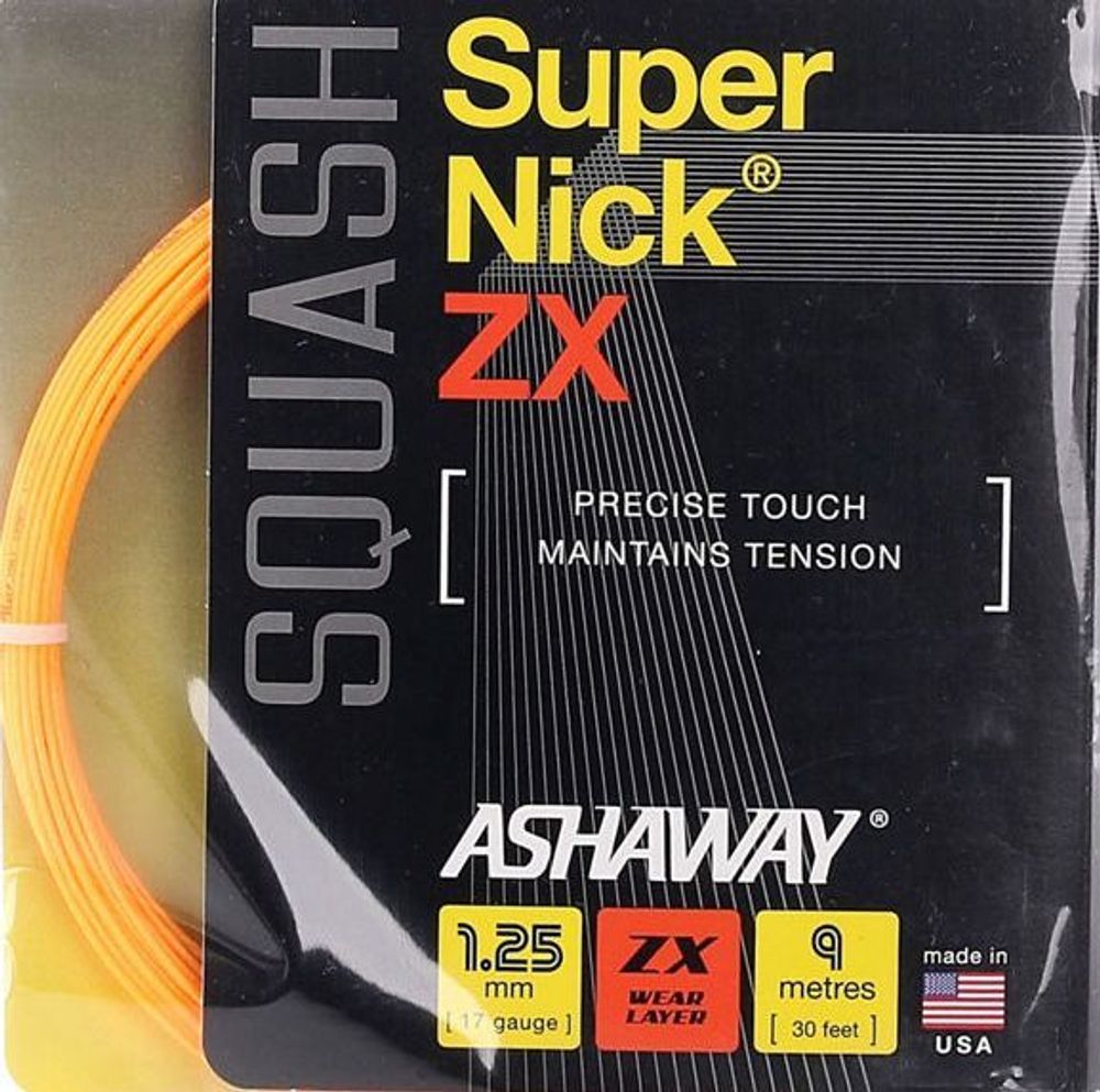 Струнгы для сквоша Ashaway SuperNick ZX (9 m) - orange