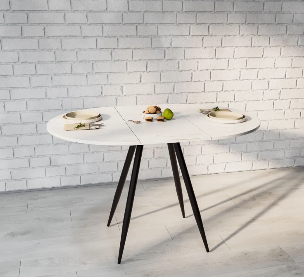 Стол обеденный Элип (конус) каркас чёрный