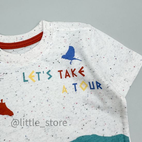 Комплект хлопковый "Зоопарк" молочный/терракот