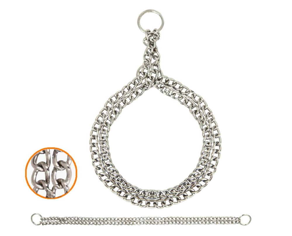 Цепь-удавка двухрядная 2х400мм Триол