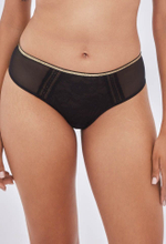 Трусики-бразилиана Chiara с узкой золотистой резинкой (Размер: 36) (Цвет: черный)
