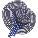 Шляпа женская с широкими полями «Summer», цвет синий, р58, ширина полей 10см
