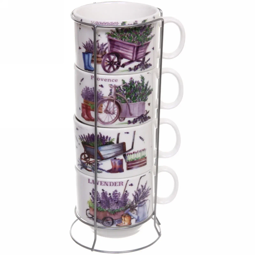 Набор кружек на стойке 200мл «Прованс»