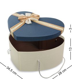 WF-98/3-A Коробка «Сердце» цв.беж./син.