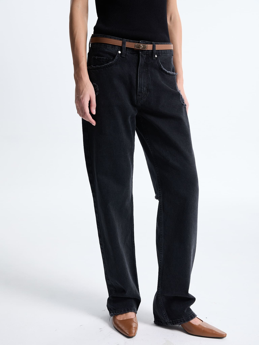 Джинсы серые