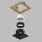 Комплект со светильником Lightstar Domino Quadro (214513+214507+214007) D51307BMOD