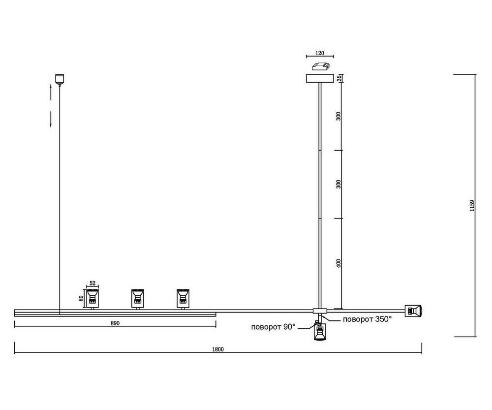 Kink Light 07618-180,36 Люстра Рия латунь L180