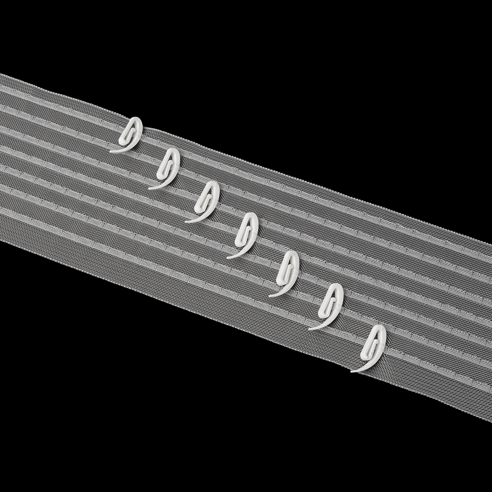 Шторная лента Oz-Is арт. 4381 МРA, коэф сборки нет (ручная складка), цвет прозрачный (ширина 90 mm)
