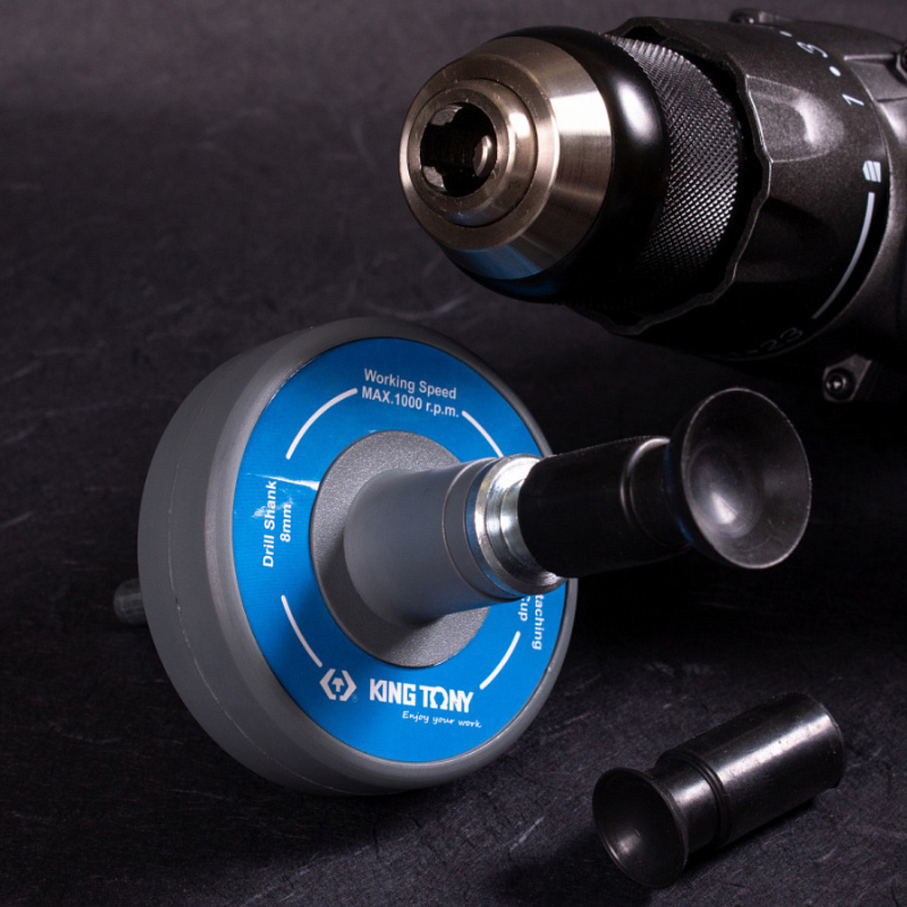 Приспособление для притирки клапанов на дрель, 3 предмета KING TONY 9AH0331