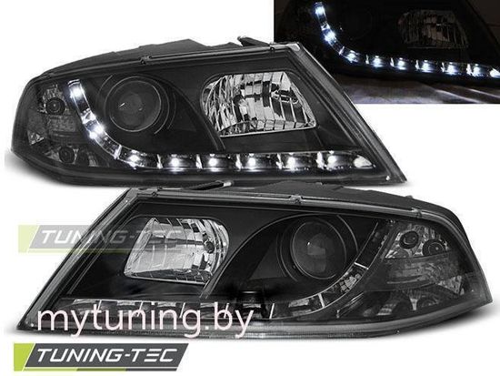 Передние фары Skoda Octavia 2 daylight black