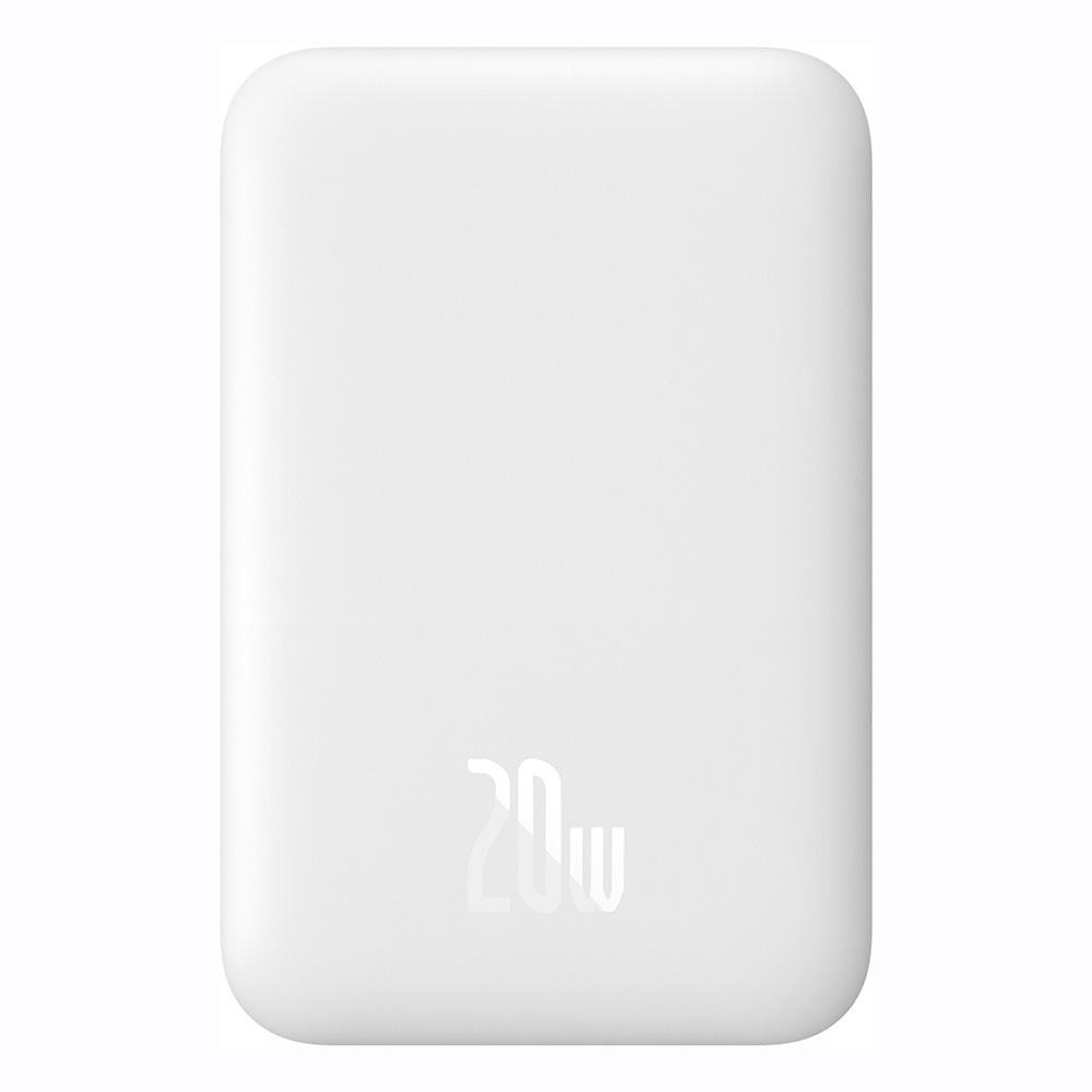 Внешний аккумулятор + Беспроводная зарядка Baseus Magnetic Wireless Charging Power Bank C+Qi 6000mAh 20W (MagSafe) - White