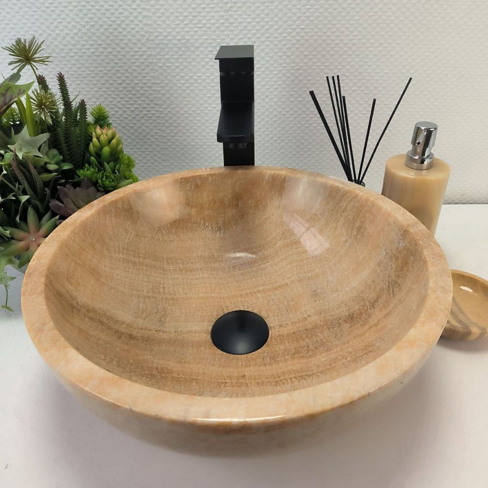 Раковина из оникса Bowl Yellow TinLip BO-62918 40*40*15 140