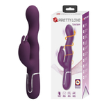 Фиолетовый вибратор-кролик 24,9см с волновыми движениями Pretty Love Waving & Vibrating Rabbit Laursen Dark Purple BW-500089-1