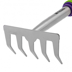 Грабли 5 - зубые, 115 х 275 мм, стальные, пластиковая рукоятка, Connect, Palisad