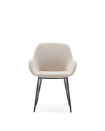 Стул Konna бежевого цвета с черными стальными ножками