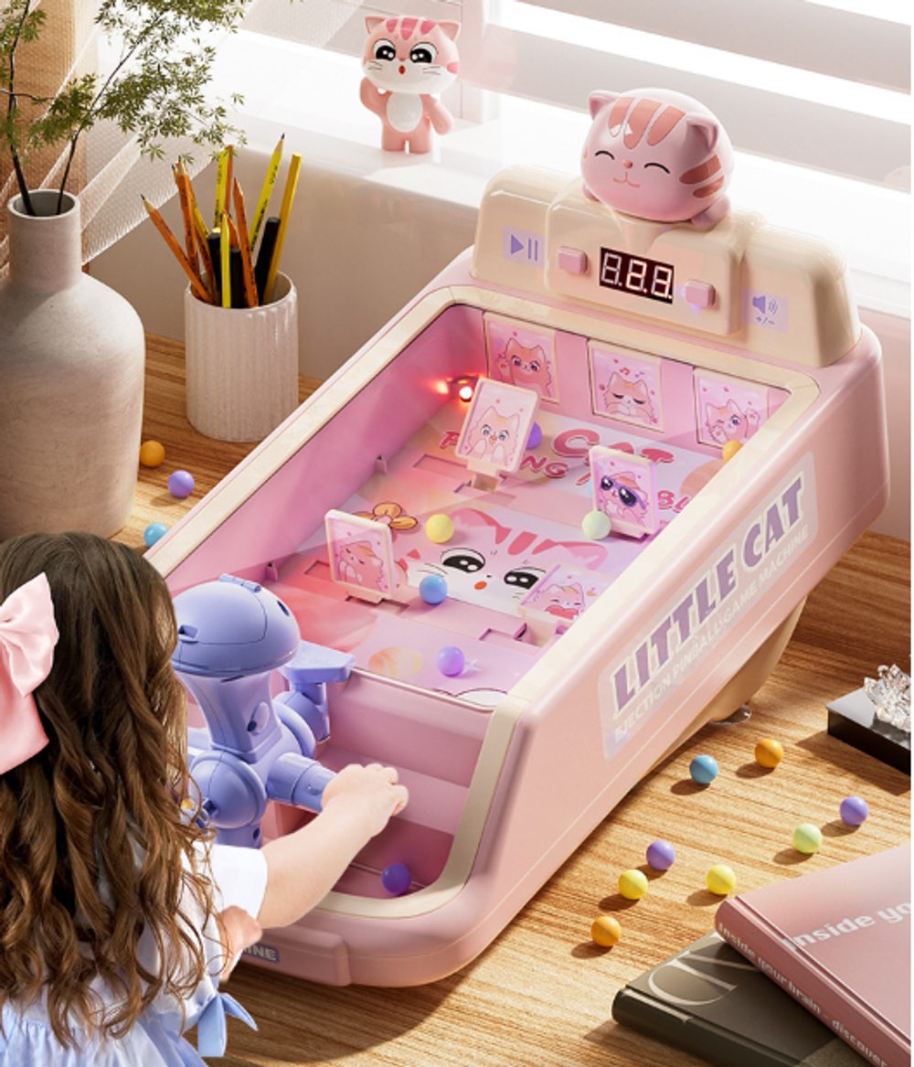 Игровой автомат PinBall, розовый