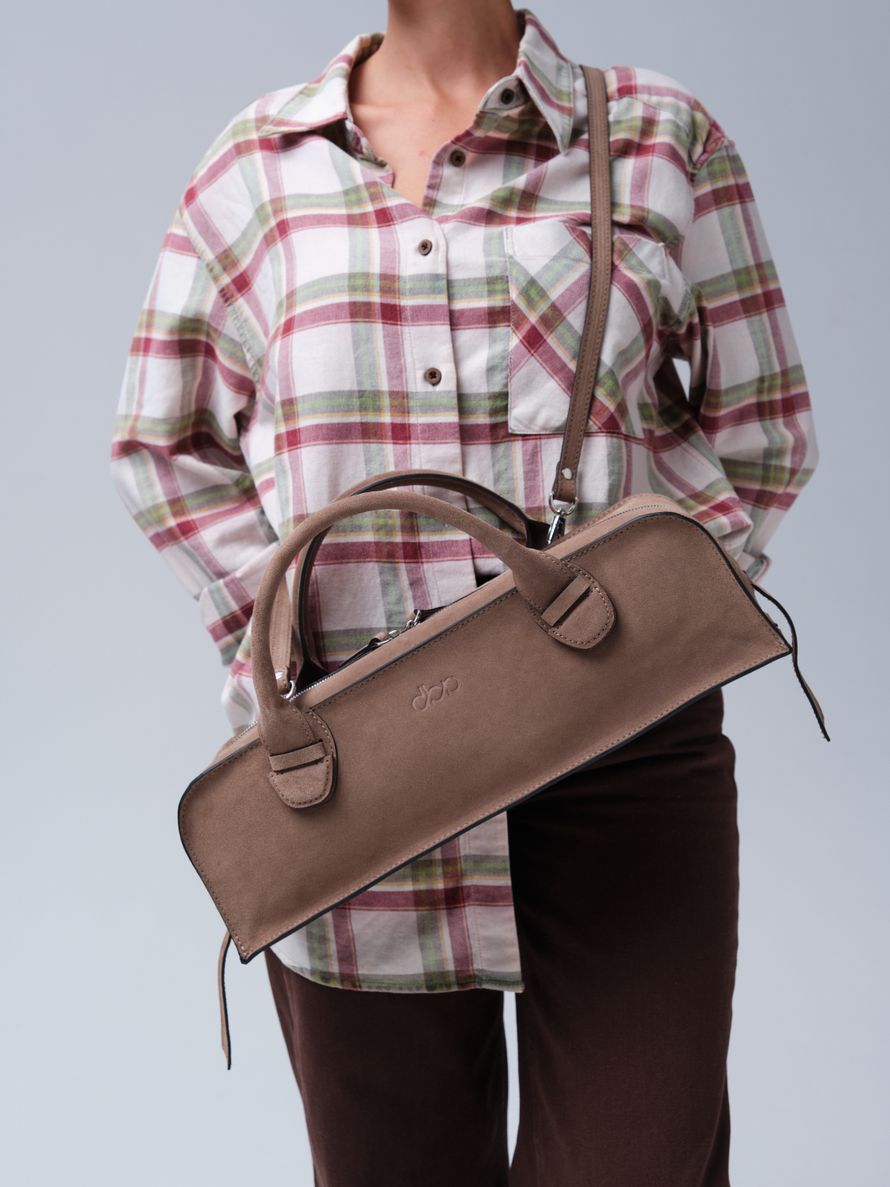 Сумка багет Doxie DBR 31157 серо-коричневый