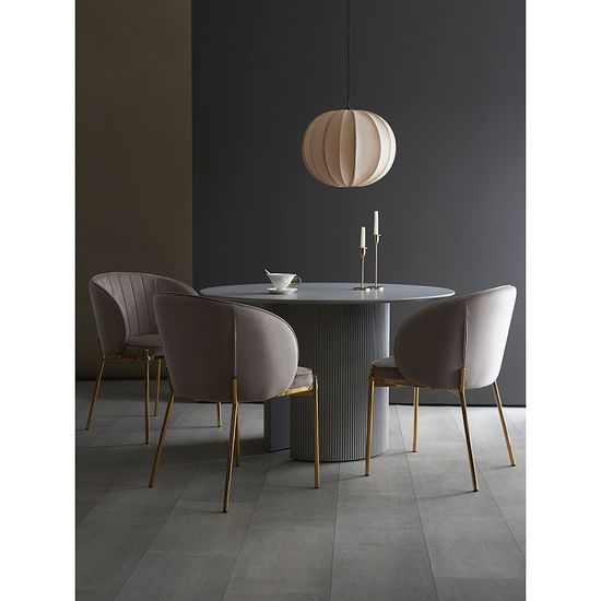 Стул coral, велюр, серо-бежевый