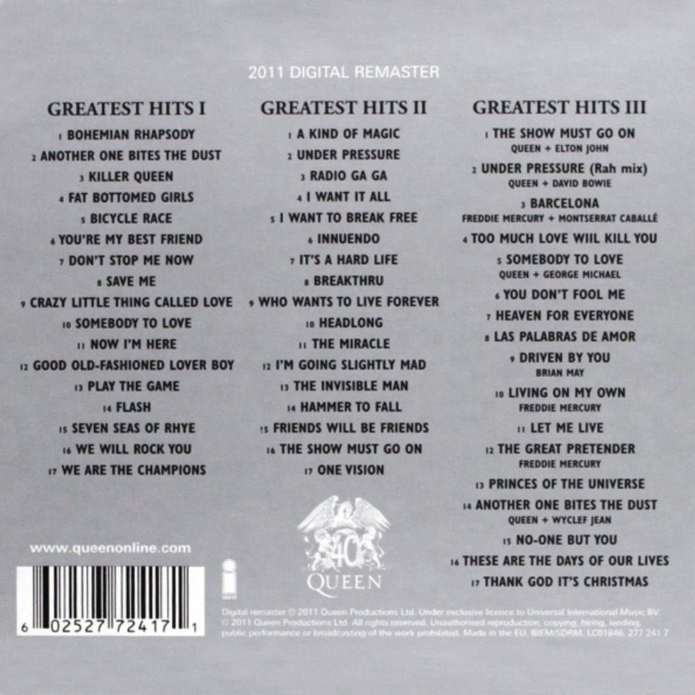 Queen / The Platinum Collection (Greatest Hits I, II & III)(3CD)