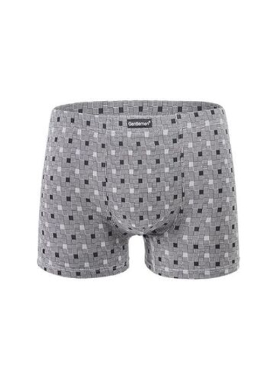 Мужские трусы-боксеры с принтом в виде плетения (Размер: XXL) (Цвет: серый)