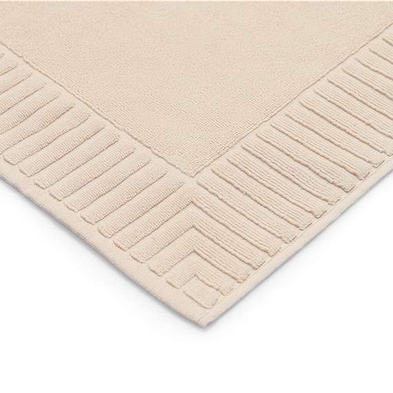 Коврик для ванной с фактурным бортиком кремового цвета из коллекции essential, 50x80 см