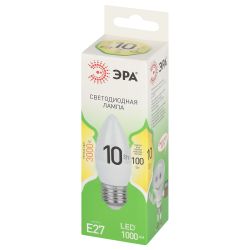 Лампа светодиодная ЭРА GREEN LINE LED B35-10W-830-E27 GL 10Вт свеча теплый свет E27