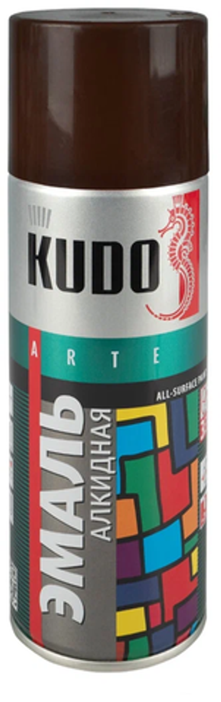 Эмаль алкидная коричневый KU-1012  (0,52л) KUDO