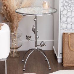 Столик Терра Птички Серебро