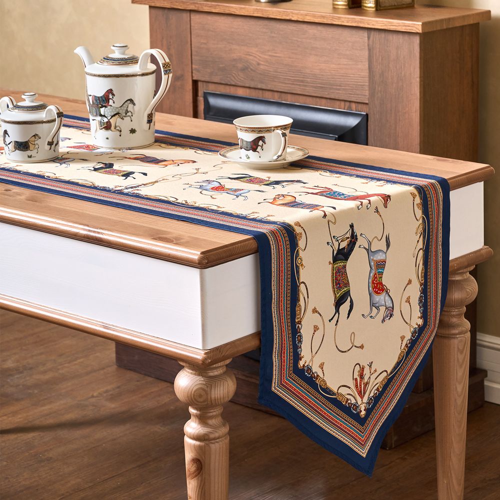 ДОРОЖКА НА СТОЛ "PASSAGE", 45Х145СМ, БЕЖЕВЫЙ, 100% ХЛОПОК,ТВИЛ