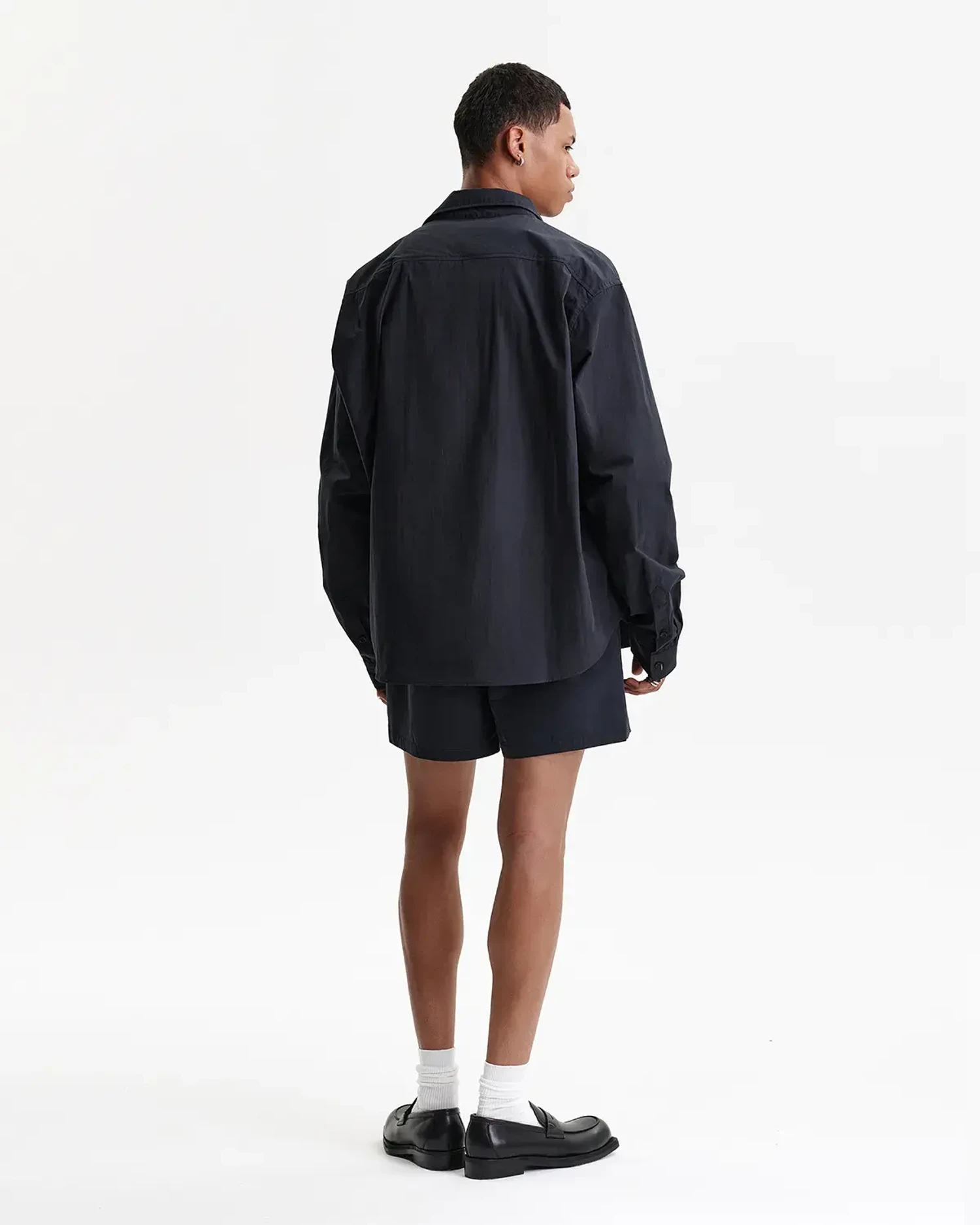 Рубашка из итальянского хлопка черная