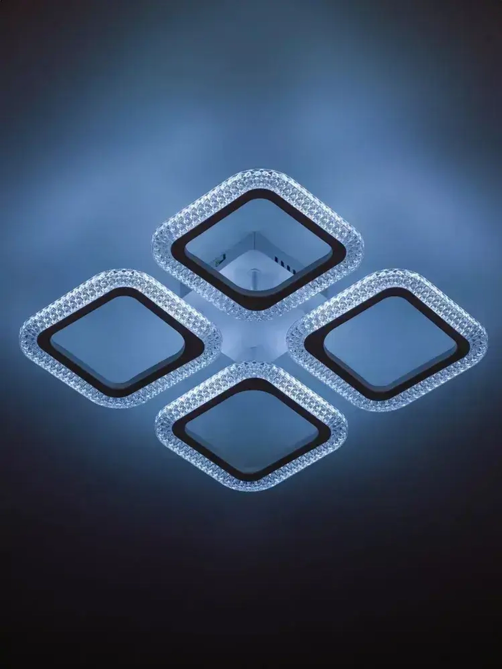 Люстра потолочная светодиодная с пультом ДУ Rivoli белая 64 Вт LED 2800К - 6200К, светильник на кухню, в детскую, в спальню