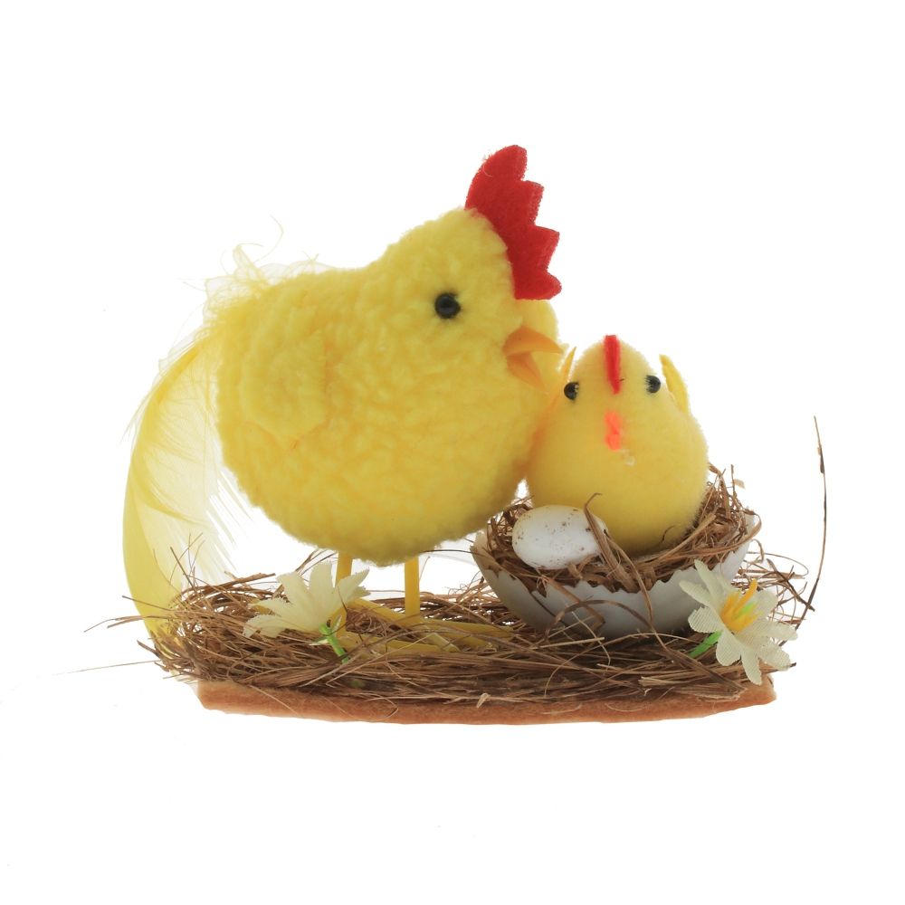 GAEM Фигурка декоративная "Курица с цыпленком", L9 W5,5 H9 см, 3в.