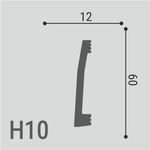 Плинтус напольный  XPS POLYMER Н 10 60/12