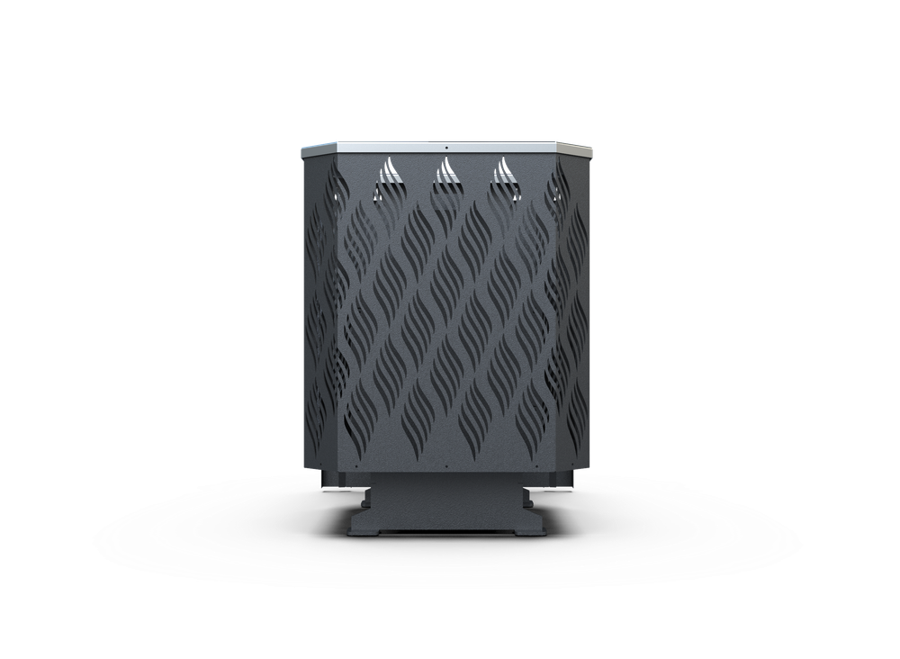 Банная печь Душа- 15 Сетка Лист Ивы панорама