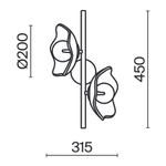Настенный светильник (бра) Maytoni MOD207WL-02BS