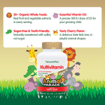 NaturesPlus, Animal Parade® Gold, жевательные мультивитамины для детей, со вкусом вишни, 120 таблеток в форме животных