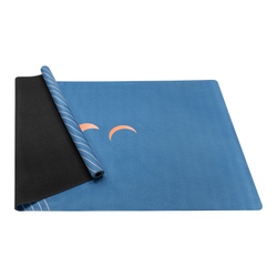 Тревел коврик для йоги Eclipse Blue 185*68*0,1 см из микрофибры и каучука