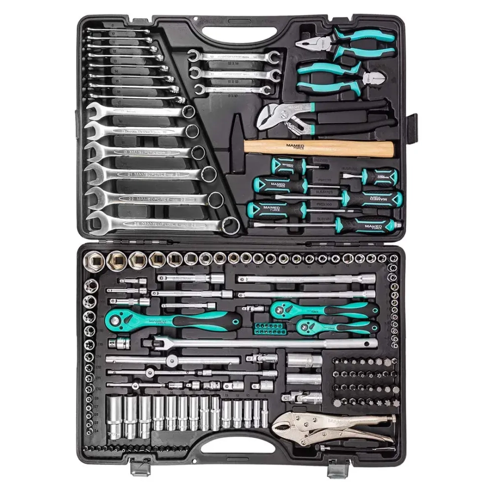 Набор инструментов 180пр. 1/4'', 3/8'', 1/2''(6гр.) MAMEDFORCE MF-41802-5