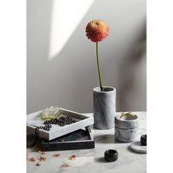 Шкатулка для украшений Marm, Ø10,5 см, белый мрамор