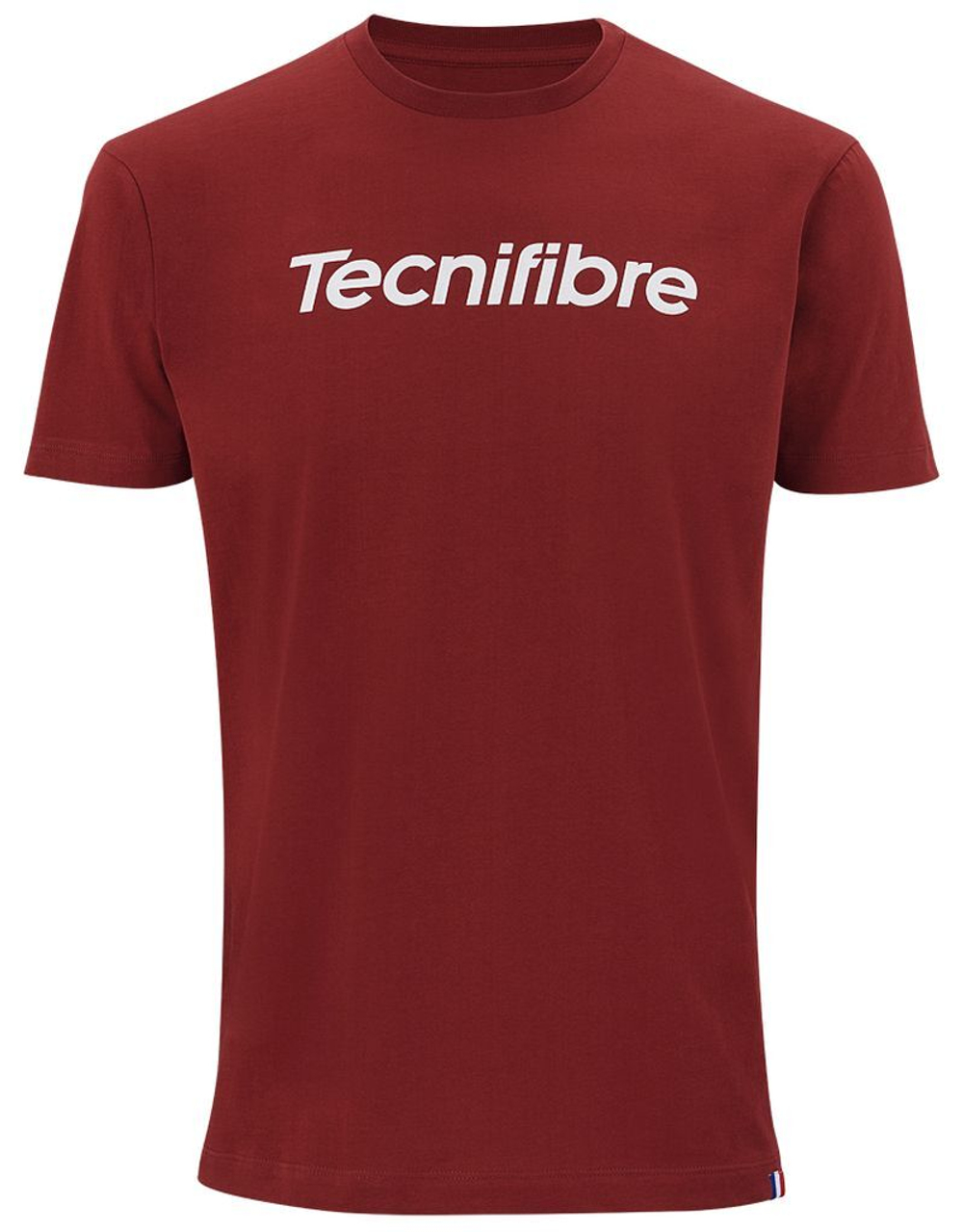Футболка для мальчика теннисная Tecnifibre Club Cotton Tee - cardinal
