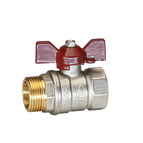 Кран шаровой 3/4'' вн/нар бабочка TEMPER