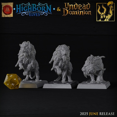 Миниатюра Warhammer Elves Lions