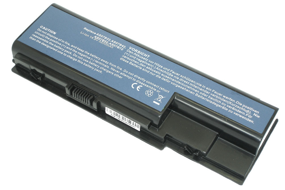 Аккумуляторная батарея для ноутбука Acer Aspire 5520, 5920, 6920G, 7520 14.8V 5200mAh OEM черная