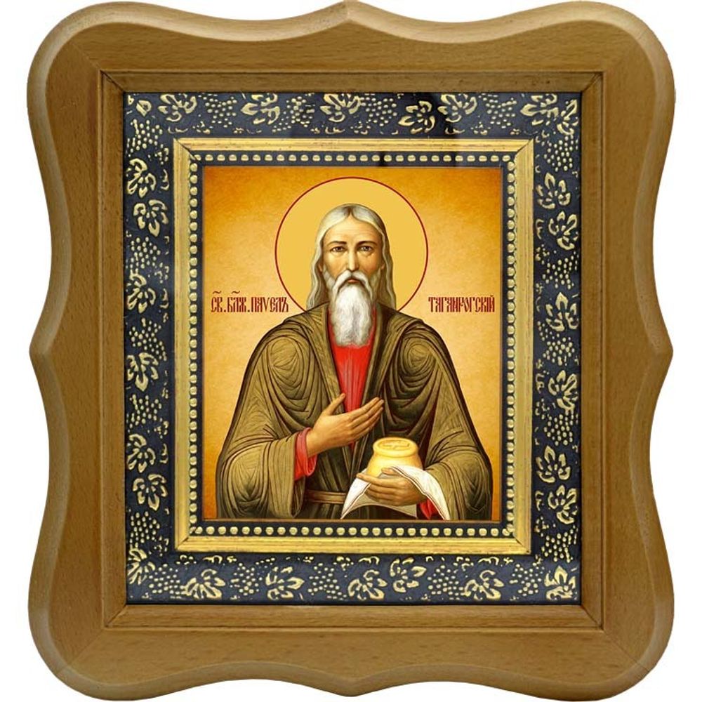 Павел Таганрогскй праведный. Икона на холсте.