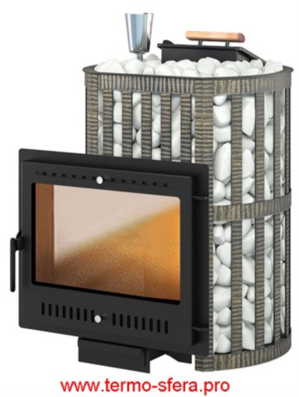 Печь ВЕЗУВИЙ Ураган Ковка 16 Панорама "М"