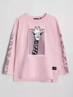 Розовый костюм для девочки на весну с леггинсами