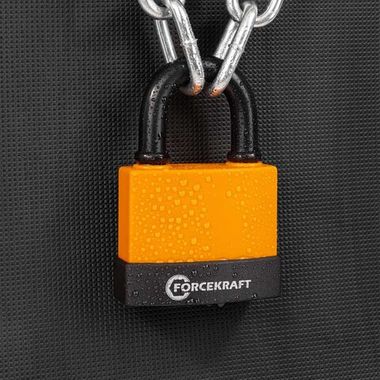 Замок навесной водонепроницаемый 80мм (дужка 14х12мм, пространство для замка 44х37мм, 3 ключа) в блистере FORCEKRAFT FK-FSS80