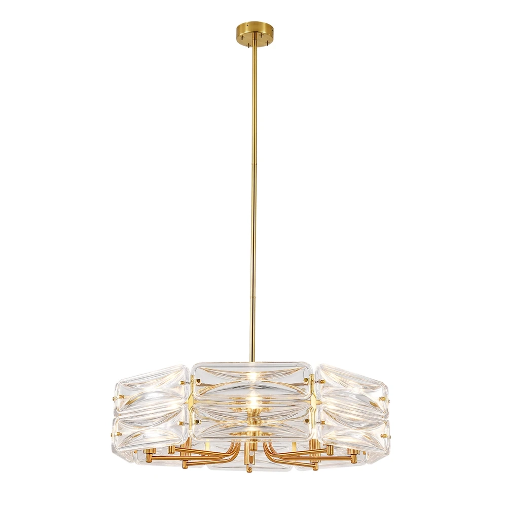 Люстра на штанге Indigo ZAFFIRO 12046/8P Brass V000499